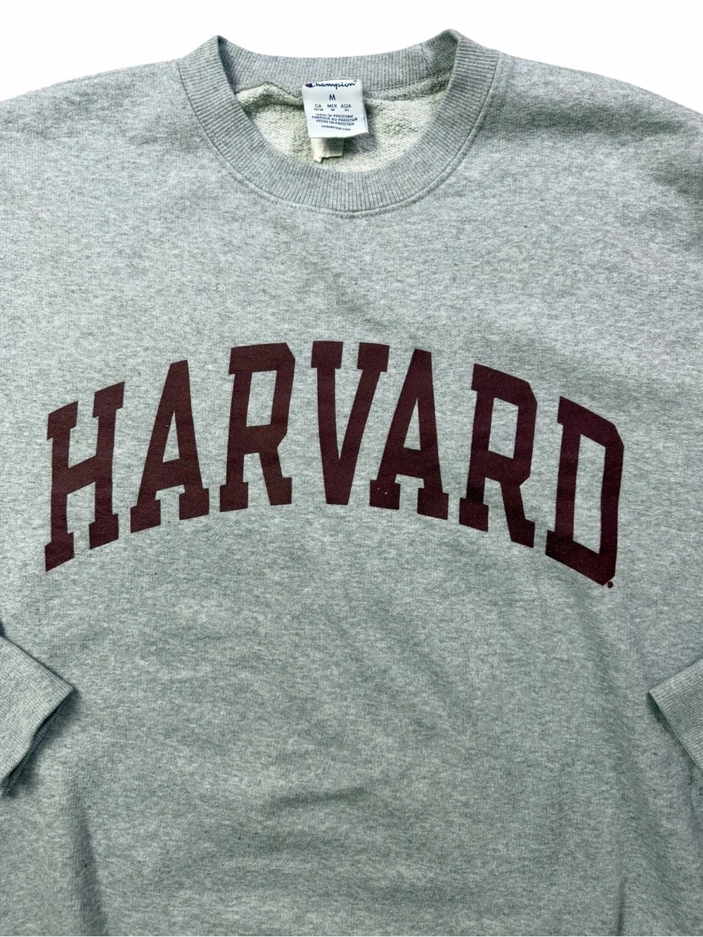 Vintage 90s Champion Harvard University Gray Crewneck Long Sleeve Sweatshirt